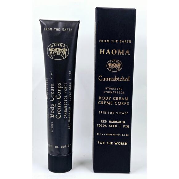 Haoma Hydrating Body Cream Red Mandarin Cocoa Seed Fig 3.1 oz